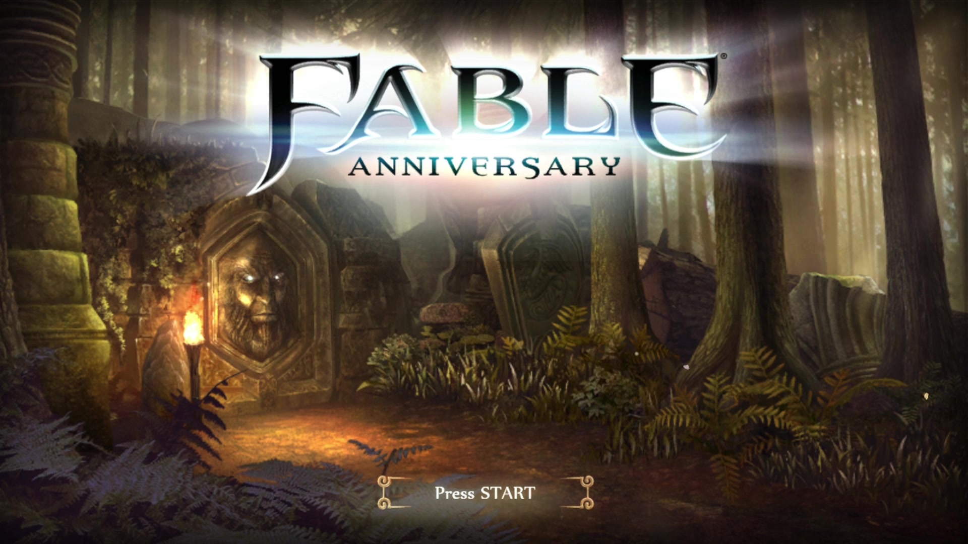 Fable Anniversary title screen for Xbox 360